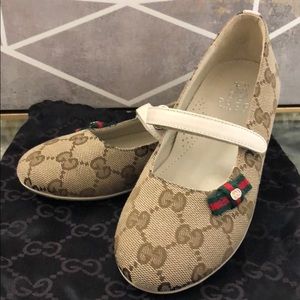 Gucci g print Velcro ballet flats